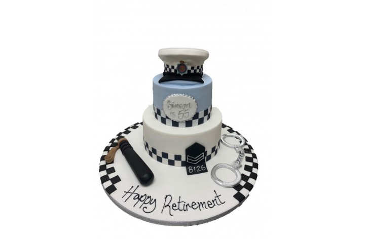 Police Themed Tiered Cake